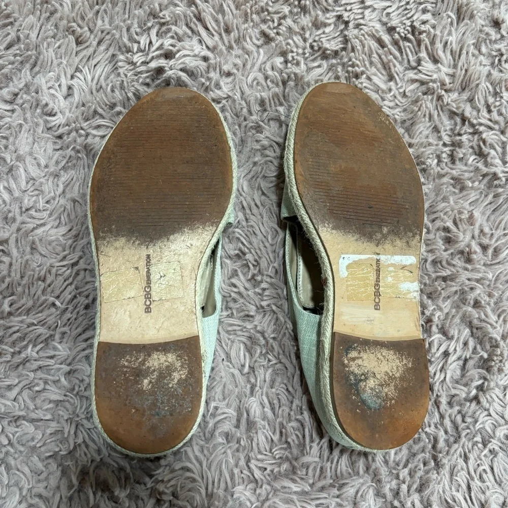 BCBGeneration Women Light Blue Cutout Espadrille Loafers
